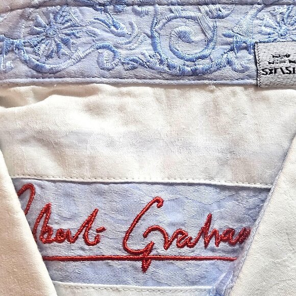 Robert Graham Men's White Long-Sleeve Button Shirt 2XL Wedding Jacquard Pattern - Picture 4 of 16